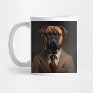 Bullmastiff Dog in Suit Mug